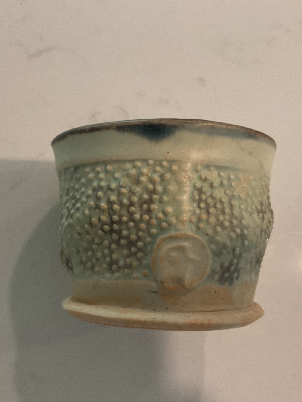 Handmade raku measuring cup